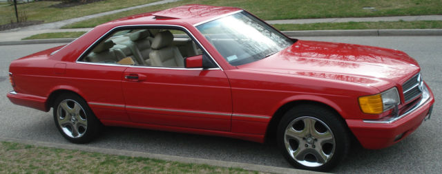 1991 MERCEDES 560SEC 1 OWNER 126K *FACTORY RED* CHROME RIMS *SERVICED* MINT COND 1991 Mercedes-Benz 500-Series ESTATE SALE!