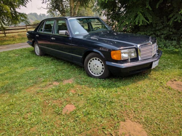 1991 Mercedes-Benz 420SEL Well Serviced Rare Dunkelblau Color 1991 Mercedes-Benz S-Class