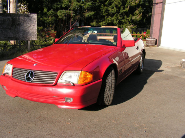 1991 MERCEDES BENZ 500SL RED ROADSTER CONVERTIBLE 1991 Mercedes-Benz SL-Class SL Roadster