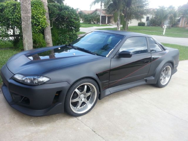 1991 Nissan 240sx RB25 Engine Turbo Super Wide Body Carbon Fiber Hood Wide Tires 1991 Nissan 240SX