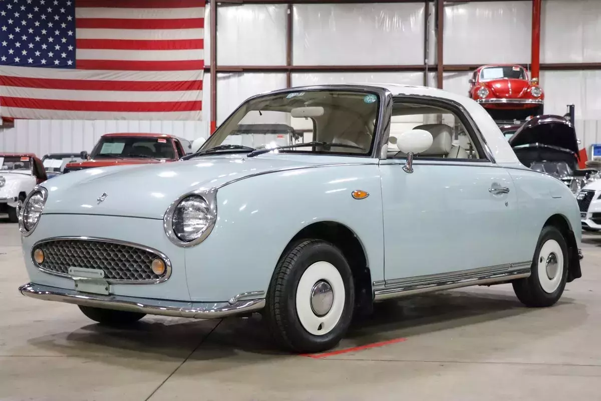 1991 Nissan Figaro 83748 Miles Pale Aqua Convertible 987cc Turbo I4 1991 Nissan Figaro