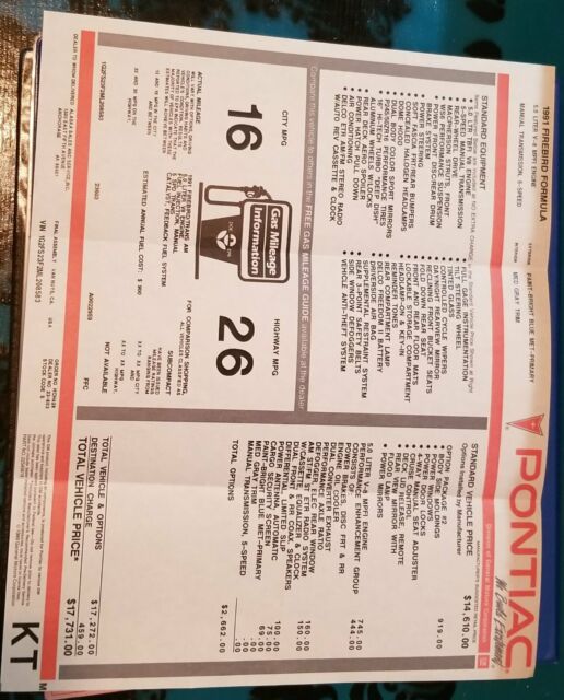 1991 Pontiac Firebird Formula - photo 12