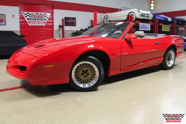 1991 Pontiac Firebird Trans Am Convertible 57269 Miles Bright Red 1991 Pontiac Firebird Trans Am Convertible