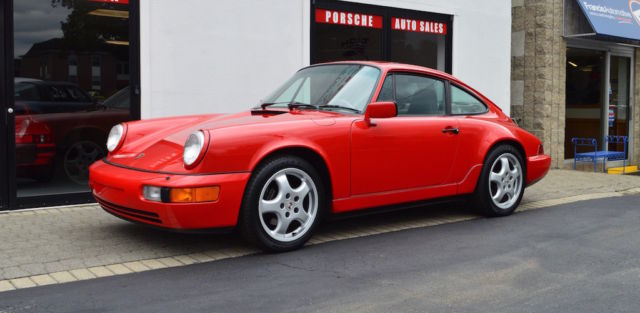 1991 Porsche Carrera 2 Coupe, Red/Dark Grey, 5-Speed Manual, Ultra clean example 1991 Porsche 911 Carrera 2