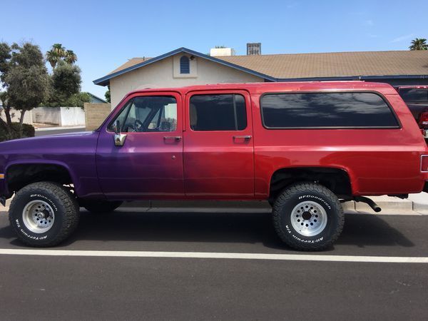 1991 Red GMC Suburban 1500 1991 GMC Suburban