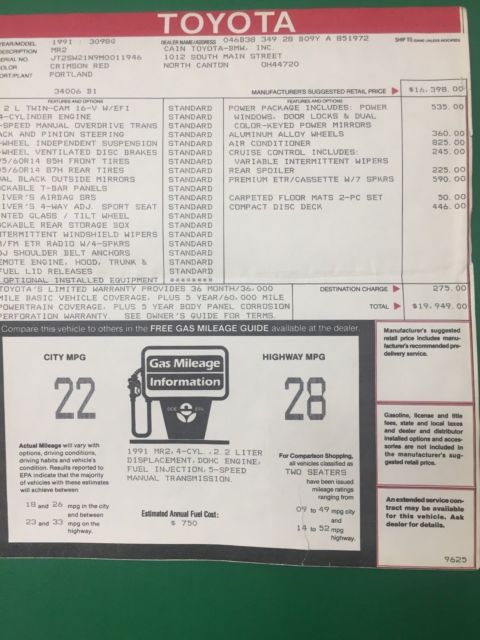 1991 Toyota MR2 - photo 12