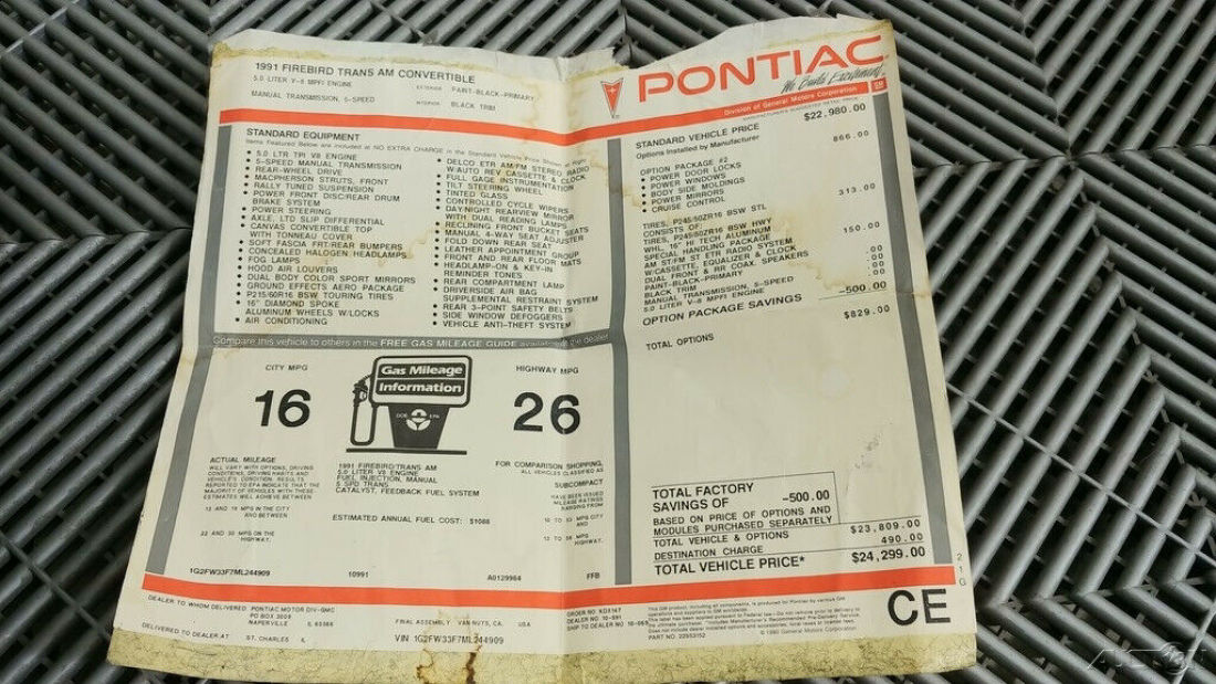 1991 Pontiac Firebird Trans Am - photo 12