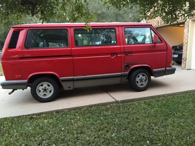 1991 Volkswagen Vangon GL - Tornado Red - Antique Status as of 2016 1991 Volkswagen Bus/Vanagon