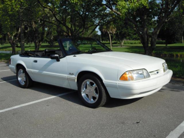 1992 1993 FORD MUSTANG LX 5.0 CONVERTIBLE WHITE CHROME 5-SPD STOCK ORIG. 59K!!! 1992 Ford Mustang 5.0 LX