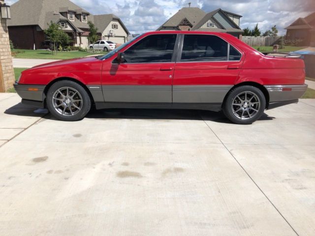 1992 Alfa Romeo 164L sedan low miles auto leather 16" wheels new tires rear wing 1992 Alfa Romeo 164 L