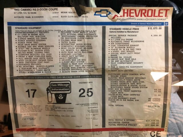 1992 Chevrolet Camaro - photo 6