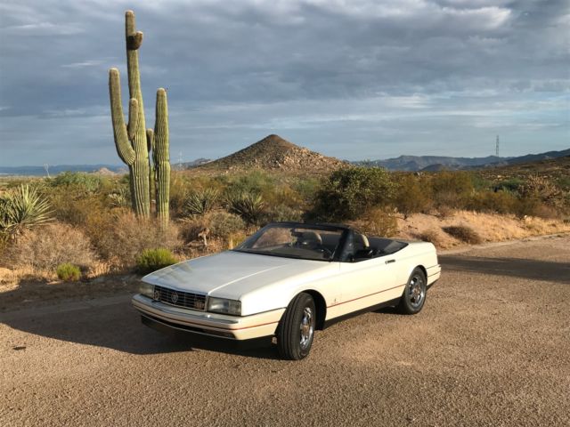 1992 Cadillac Allante Convertible Pearl White Saddle Interior Owned Since 1995 1992 Cadillac Allante
