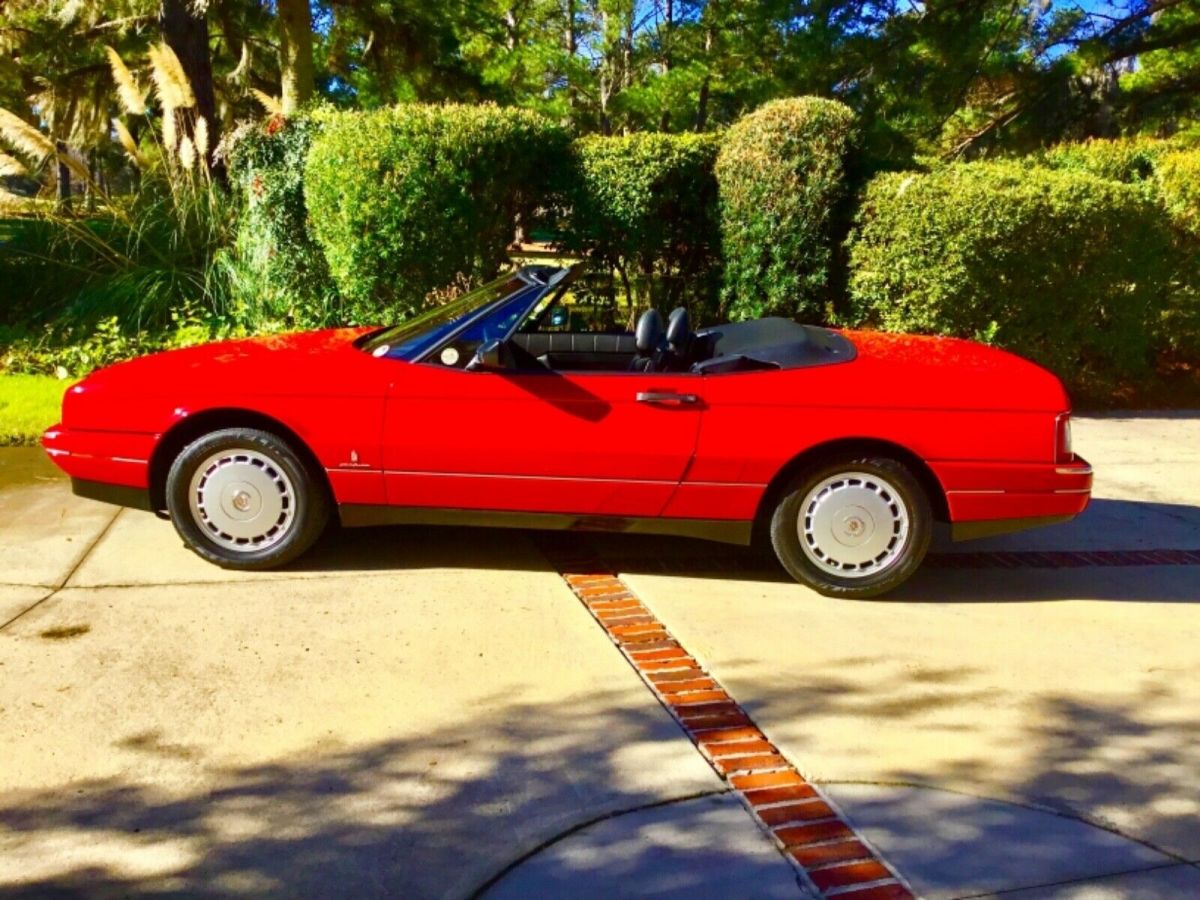 1992 Cadillac Allante Red Convertible Black interior 46,500 miles 1992 Cadillac Allante