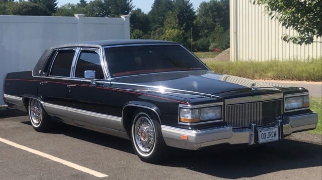 1992 Cadillac Brougham 71k miles, black with black top and red leather 1992 Cadillac Brougham