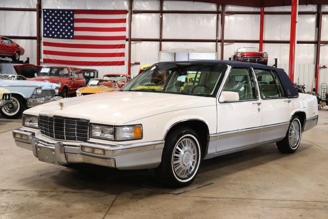 1992 Cadillac DeVille 103844 Miles Cotillion White and Navy Blue Sedan 4.9L V8 1992 Cadillac DeVille --