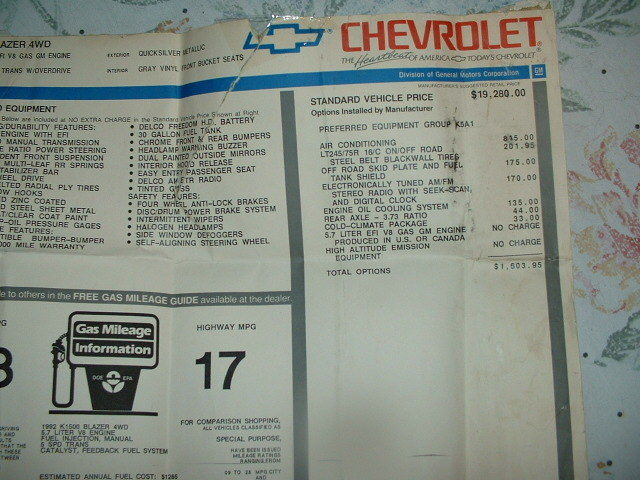 1992 Chevrolet Blazer K1500 4x4 - photo 13