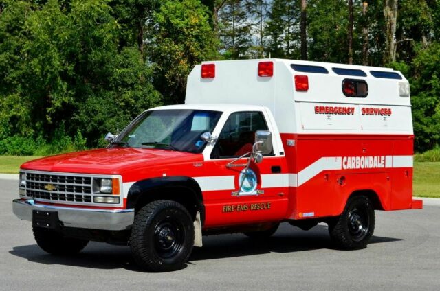 1992 CHEVROLET C/K 3500 4X4 CHEYENNE PICKUP FIRE TRUCK UTILITY 454 LOW MILES WOW 1992 Chevrolet C/K Pickup 3500 CHEYENNE SINGLECAB 4WD UTILITY -- 225+ HD PICS!!