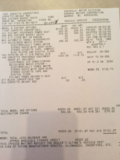 1992 Chevrolet Corvette Base Convertible 2-Door - photo 12
