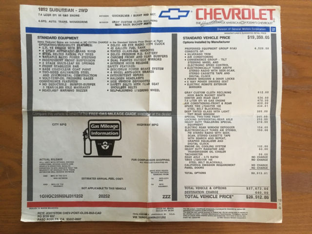 1992 Chevrolet Suburban Silverado all electric - photo 9
