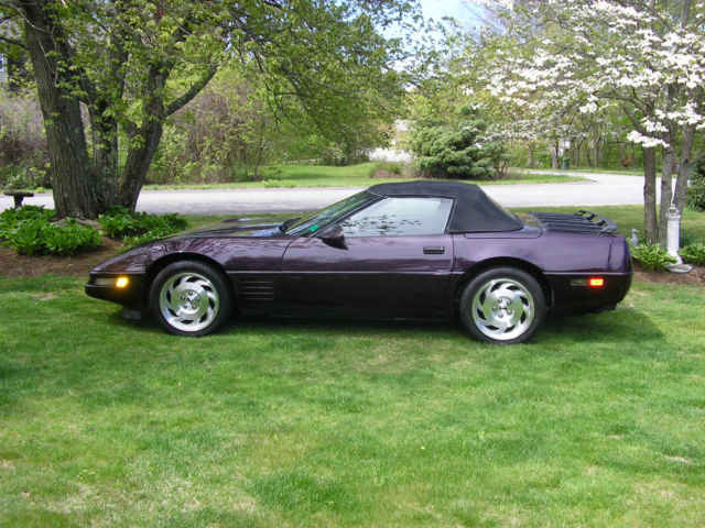 1992 Corvette LT1 Black Rose Metallic Convertable 1992 Chevrolet Corvette