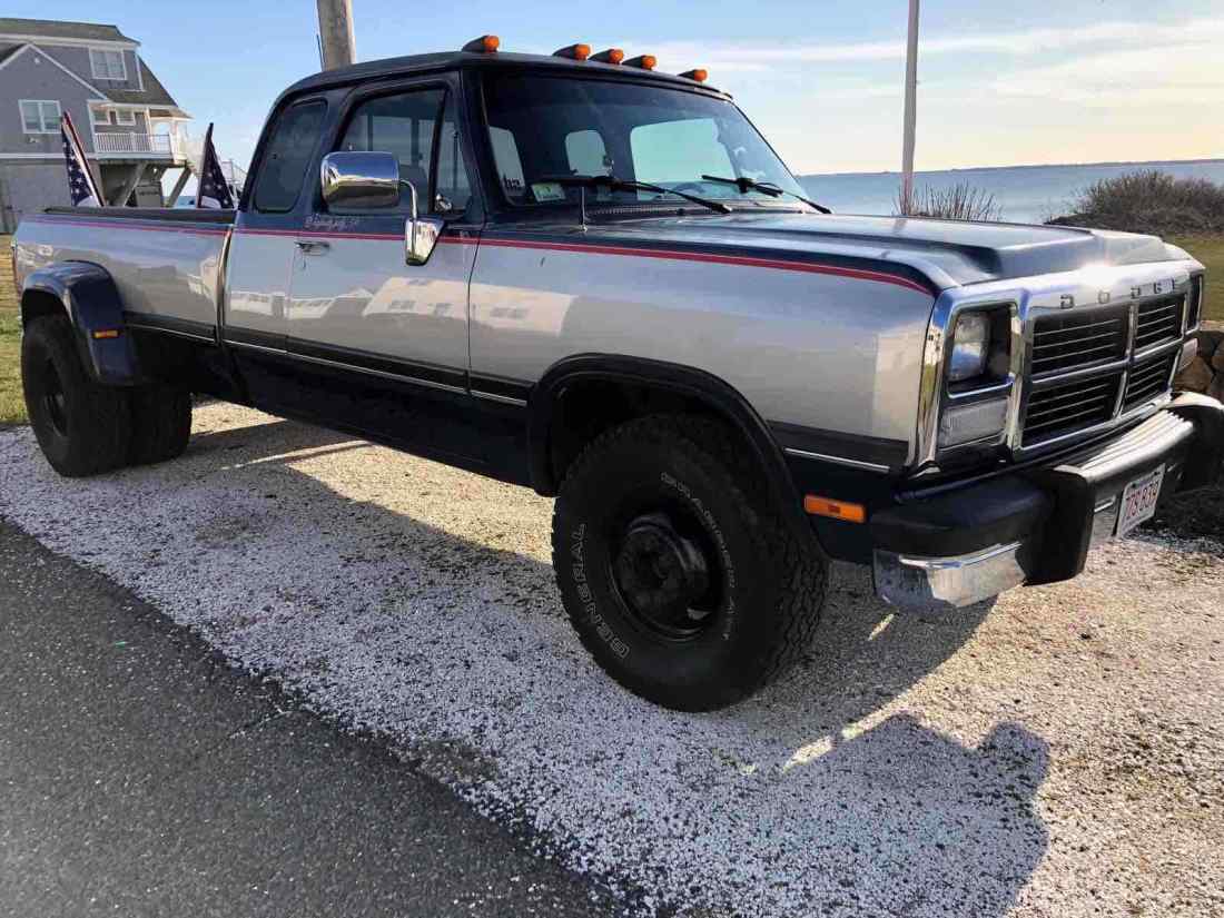 1992 Dodge D350 Pickup Blue RWD Automatic D350 1992 Dodge D350 D350