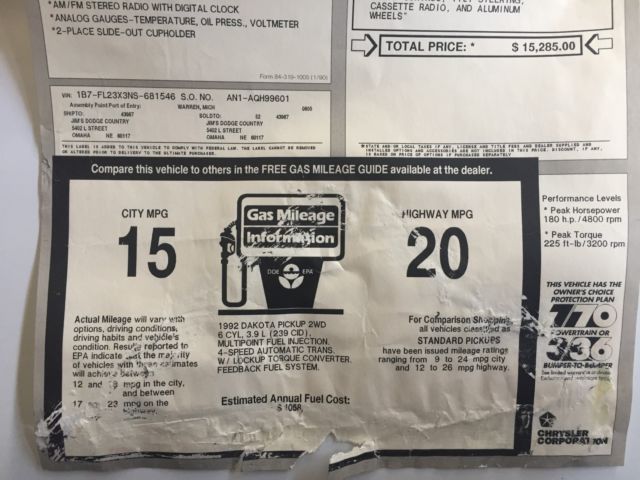 1992 Dodge Dakota LE - photo 10
