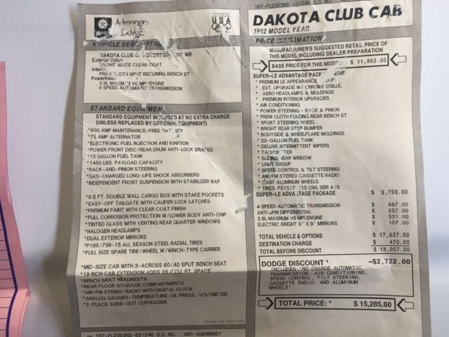 1992 Dodge Dakota LE - photo 9