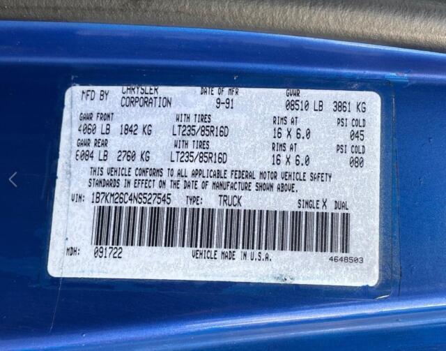 1992 Dodge D250 & W250 LE 2500 5-SPEED 5.9L 12-VALVE DIESEL - photo 12