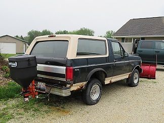 1992 Ford Bronco with salt spreader and snow plow 1992 Ford Bronco Eddie Bauer Sport Utility 2-Door