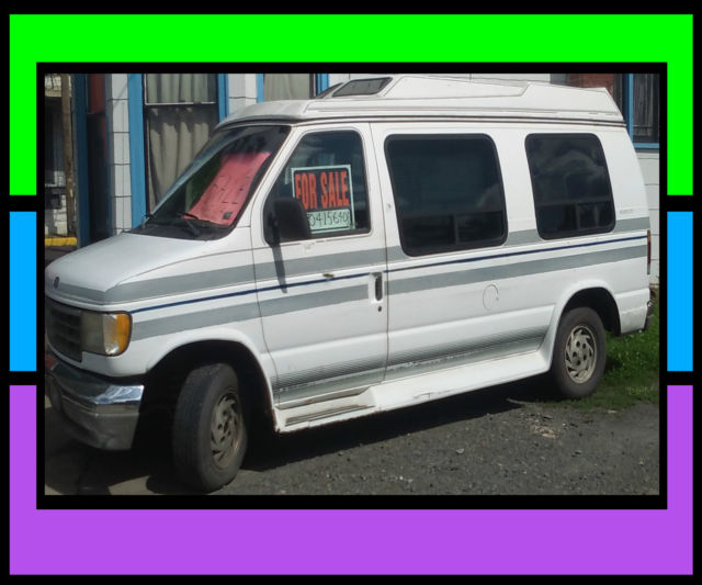 1992 FORD E 150 ECONOLINE HIGHTOP CONVERSION VAN RUNS STRONG NEWLY INSPECTED 1992 Ford E-Series Van
