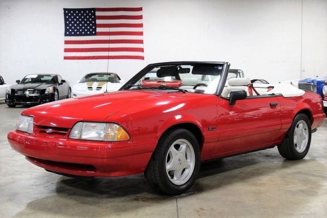 1992 Ford Mustang 34445 Miles Red Convertible 5.0 Liter V8 Automatic 1992 Ford Mustang --