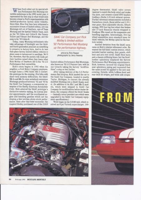 1992 Ford Mustang SAAC Super Snake Cobra - photo 2
