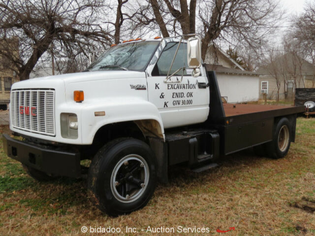 1992 GMC Topkick Utility Truck Flatbed 7.0L V8 5Spd A/C bidadoo 1992 GMC TopKick
