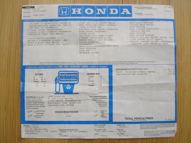 1992 Honda Civic VX - photo 11