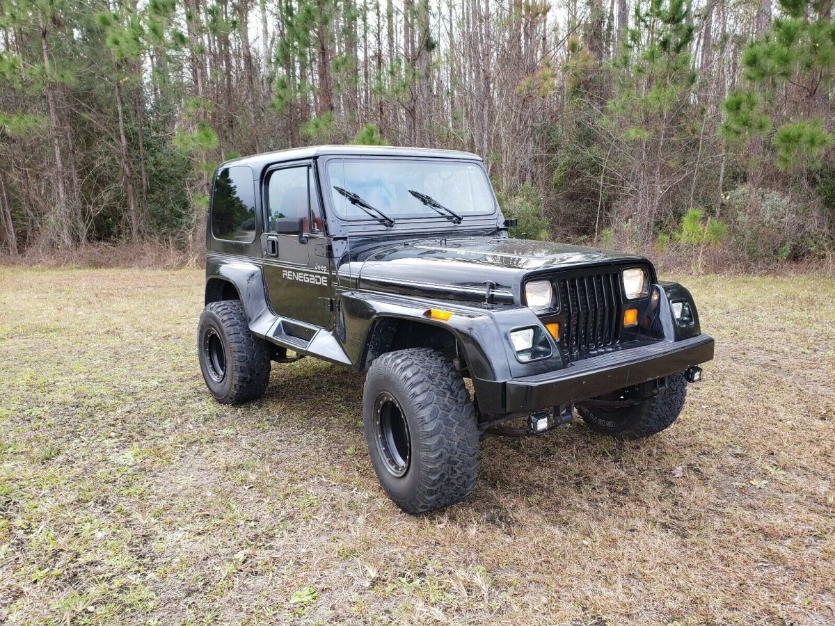 1992 Jeep Wrangler SUV Black 4WD Manual RENEGADE 1992 Jeep Wrangler RENEGADE