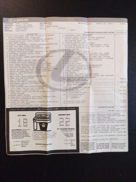 1992 Lexus SC - photo 10
