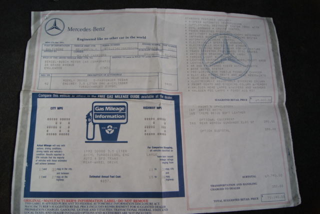 1992 Mercedes-Benz 300-Series Base Sedan 4-Door - photo 13
