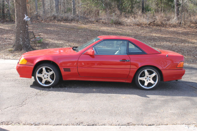 1992 Mercedes-Benz SL300 Red, 1992 Mercedes-Benz SL-Class Two top convertable