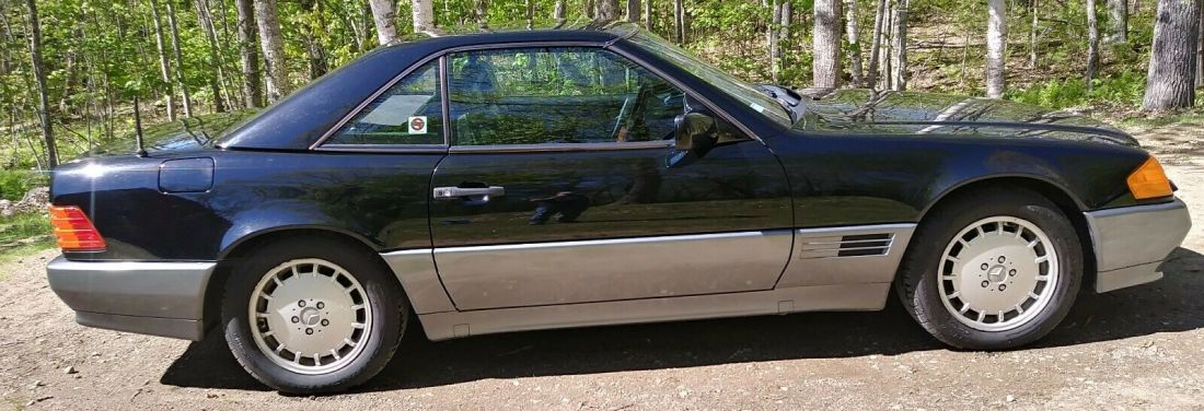 1992 Mercedes-Benz SL500 Black on Black Garaged Service History 1992 Mercedes-Benz SL-Class