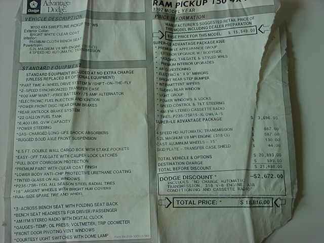 1992 Dodge Other Pickups LE - photo 13