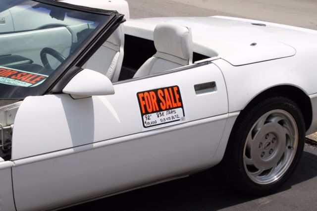 1992 Rare Tripple White Corvette Convertible 1992 Chevrolet Corvette Tripple White