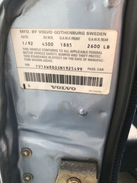 1992 Volvo 240 Base Model - photo 7