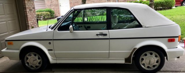 1992 VW VOLKSWAGEN CABRIOLET TRIPLE WHITE WOLFSBURG CONVERTIBLE CAR 1992 Volkswagen Cabriolet Wolfsburg