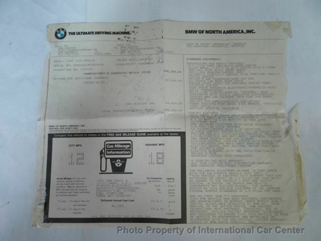 1993 BMW 8-Series 850Ci - photo 7
