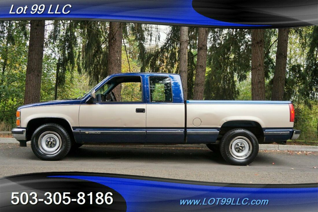 1993 Chevrolet C2500 Cheyenne Extended Cab Only 119K Two Tone Automatic 3500 1993 Chevrolet C/K Pickup 2500 C2500 Cheyenne Extended Cab Only 119K Two Tone