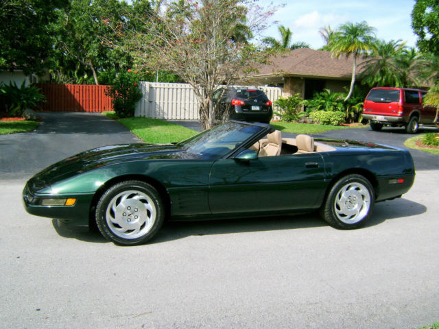 1993 Conv. Polo Grn / Tan - 6 spd. - 1 of 566 - Garaged, Mint Cond & 100% Orig. 1993 Chevrolet Corvette Convertible