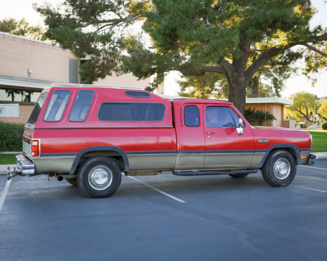 1993 Dodge Diesel 250 Pickup Truck Extended Cab W Camper Shell ARIZONA TRUCK 1993 Dodge Other Pickups Ex Cab