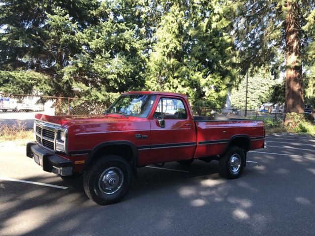 1993 Dodge Power Ram 250 Regular Cab LE 5.9L 359Cu Cummins Turbo Diesel 4x4 4wd 1993 Dodge Ram 2500 LE Power Ram 250 Regular Cab 4X4 Only 46,021 Miles