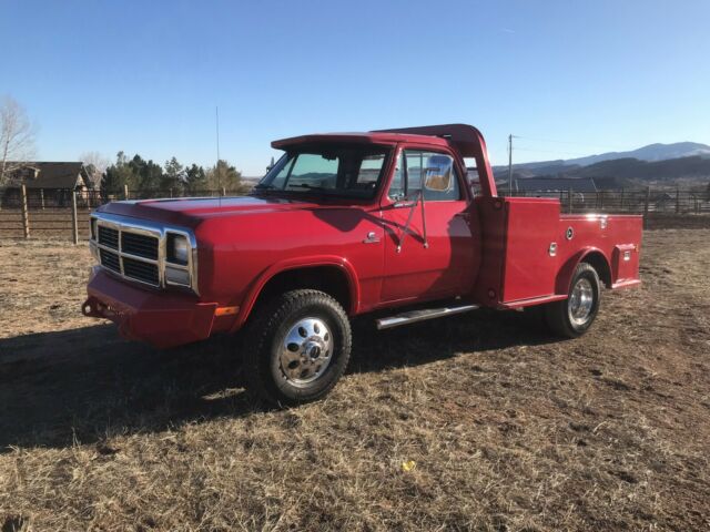 1993 DODGE RAM 3500 5.9L CUMMINS TURBO DIESEL ENGINE 1993 Dodge Ram 3500 Red