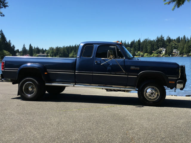 1993 Dodge Ram W-350 Club Cab Long Bed Dually 4x4 Cummins Diesel 68,375 Miles 1993 Dodge Ram 3500 dodge, ram, dually, 4x4, diesel, truck, cummins,